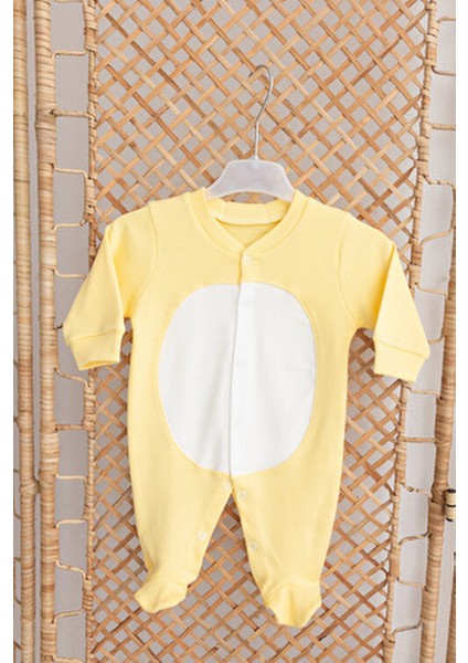 100% Pamuk 3 Parça Pon Pon Lu Patikli Tavşan Tulumu Sarı Renkli Yumuşak Tasarım fiyatları