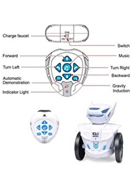 Hareket Sensörlü Kendin Yap Oyuncak Robot Şarkı Söyleyen LED Işıklı Saat Şeklinde Uzaktan Kumandalı fırsatları