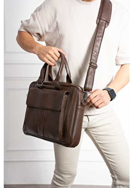 Hakiki Deri Laptop ve Evrak Çantası / Uzun Askılı Büyük Boy Laptop Çanta modelleri