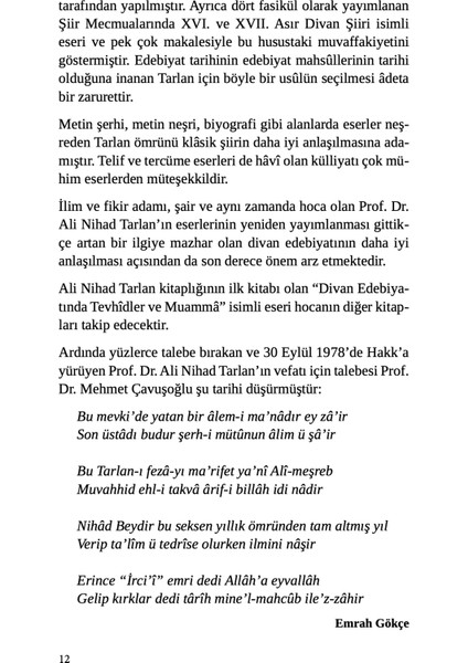 Divan Edebiyatında Tevhidler ve Muamma - Ali Nihad Tarlan fırsatları