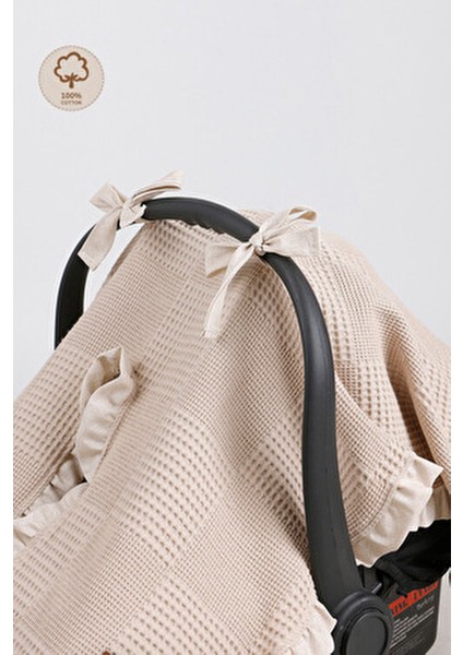 Fırfırlı 2'li Pike Bebek Puset Örtüsü ve Puset Minderi Ortopedik Bel Destekli modelleri