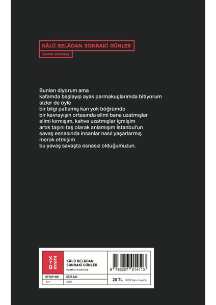 Kalu Bela’dan Sonraki Günler - Samed Karataş fiyatları