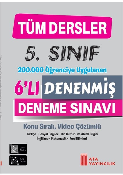 5. Sınıf Tüm Dersler Denenmiş 6'Lı Deneme Sınavı
