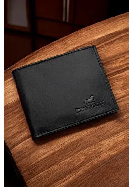 London Orijinal Hakiki Deri Siyah Cüzdan