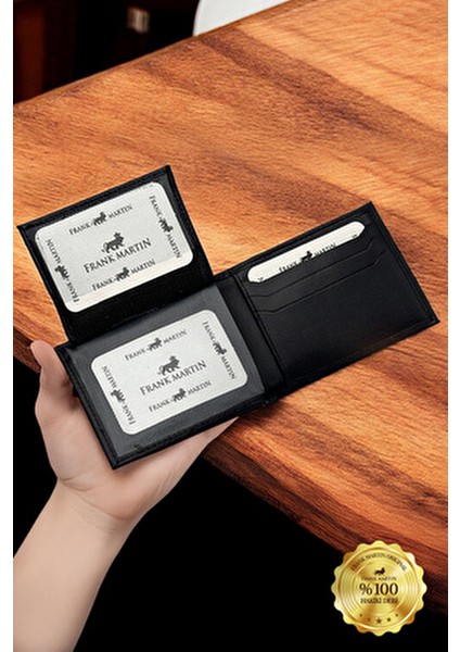 London Orijinal Hakiki Deri Siyah Cüzdan