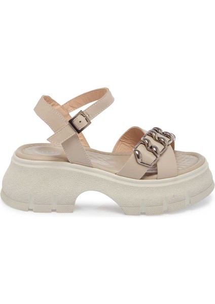 Bej Hakiki Deri Kadın Sandalet - K24Y1SN67155-S5Y modelleri