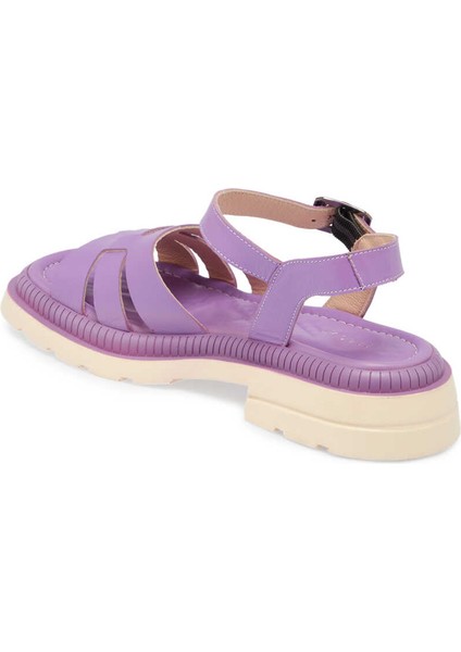 Lila Hakiki Deri Kadın Sandalet - K24Y1SN67157-S1T fiyatları