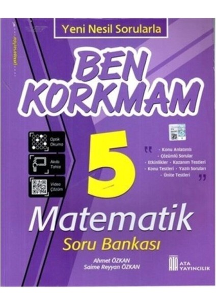5.Sınıf Ben Korkmam Matematik Soru Bankası Yeni Nesil Sorularla