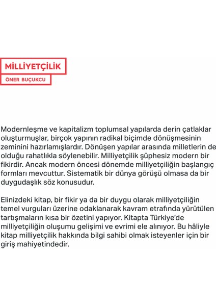 Milliyetçilik - Öner Buçukcu fiyatları