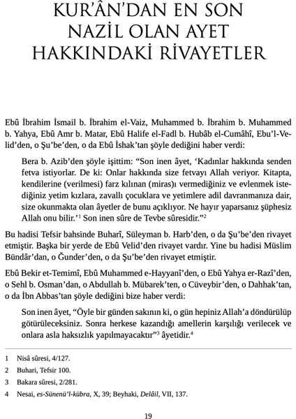 Esbâb-ı Nüzûl - Ebu’l-Hasan el-Vâhidî