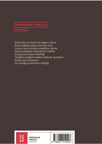 Topraktan Ayrılalı - Sadık Koç fiyatları