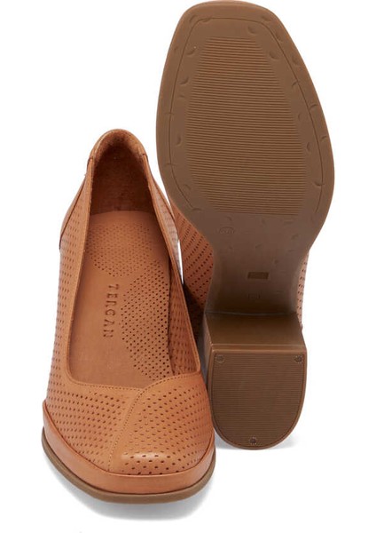 Taba Hakiki Deri Kadın Topuklu Ayakkabı - K24I1AY67104-A29 fırsatları