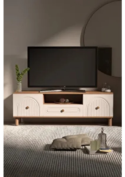 Bohem Tv Ünitesi 150 cm N Çizgili Mdf Kapak