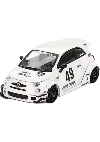 Eğitici Çocuk Mini Gt 1/64 Lb-Works x Abas Works Abarth 595 Gara White - Blister Paket