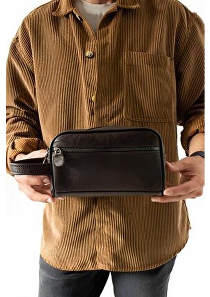 Hakiki Deri Erkek Tıraş El Portföy Suya Dayanıklı Orta Boy Bakım Çantası modelleri