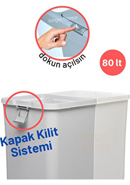 Ikili Dokunmatik Çamaşır Sepeti Çöp Kovası Galoş Bone Kutusu Kirli Sepeti indirimleri