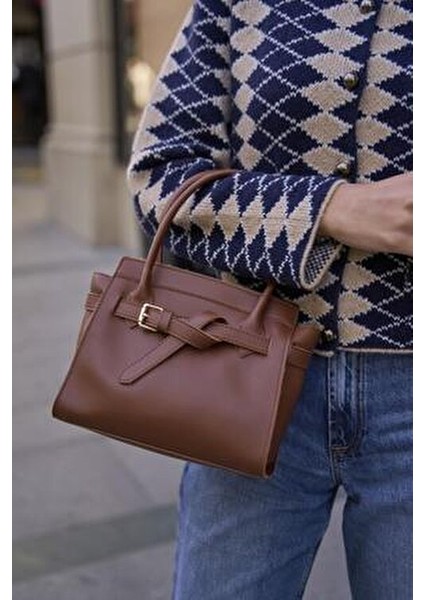 Taba Kadın Mini Kemer Detaylı Suni Deri El ve Omuz Çantası Şık ve Ergonomik Tasarım fiyatları