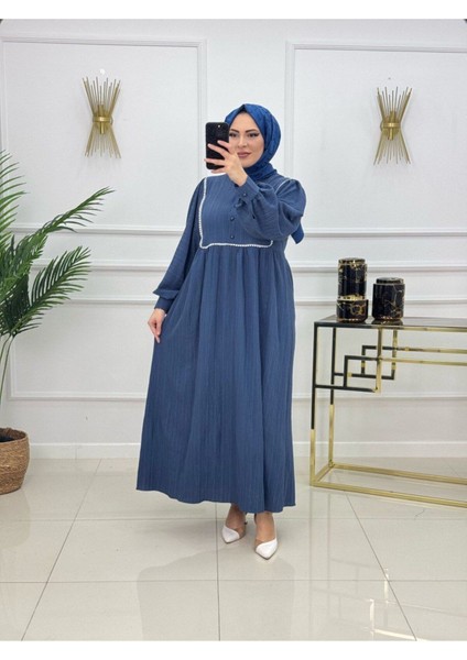 Kadın Tesettür Müslin Elbise