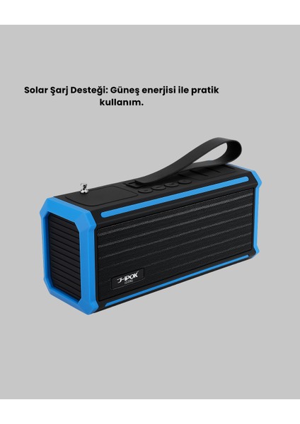 J-Ipox P520 Solar Enerjili Bluetooth Hoparlör Fm Radyolu 8W Ses fırsatları