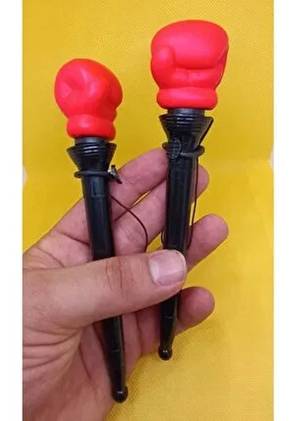 Sevimli Boks ve Poo Sukuşuli Tükenmez Kalem 2 Adet Kırmızı Renkli