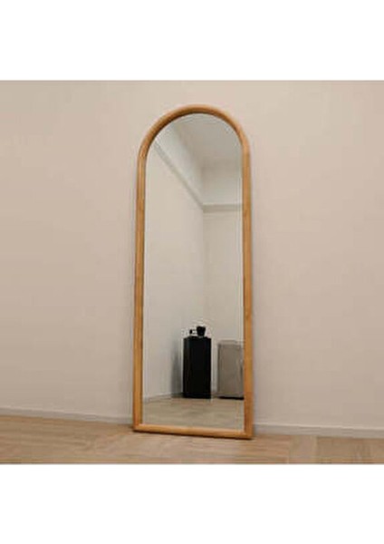 170X60 cm Doğal Ahşap Oval Boy Aynası - Dekoratif Oval Boy Aynası fiyatları