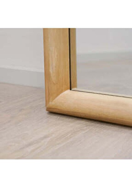 170X60 cm Doğal Ahşap Oval Boy Aynası - Dekoratif Oval Boy Aynası indirimleri