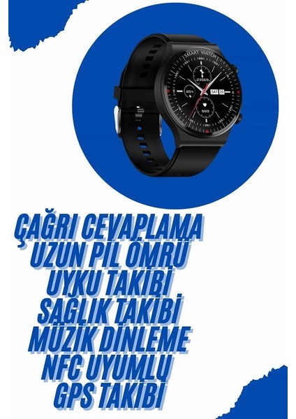 Akıllı Saat Yeni Nesil Üç Kordonlu Nabız Ölçer Çağrı Cevaplama