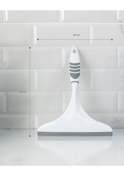 Graque Beyaz Gri Plastik Silecek 19x25 cm – Ergonomik Tasarımlı Tekli Cam Ve Yüzey Temizlik Aparatı fiyatları