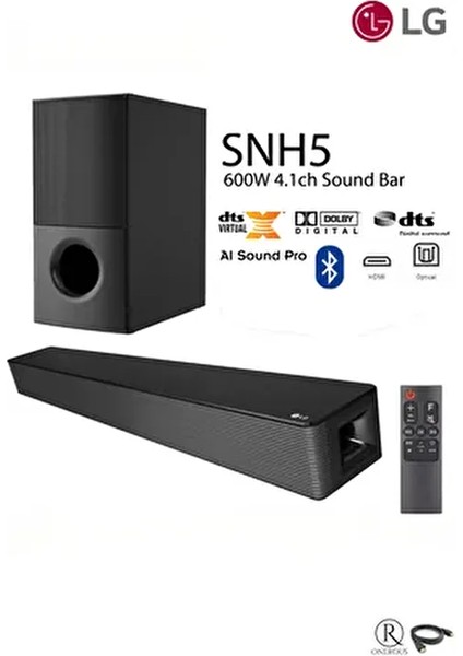 Zengin ve Derin Ses Yüksek Performans 4.1 Kanal 600 W Soundbar