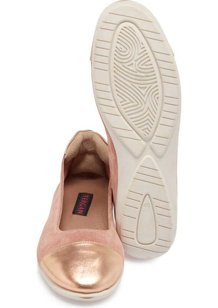 Pudra Hakiki Süet Deri Kadın Babet - K24I1BB67305-A47 fırsatları