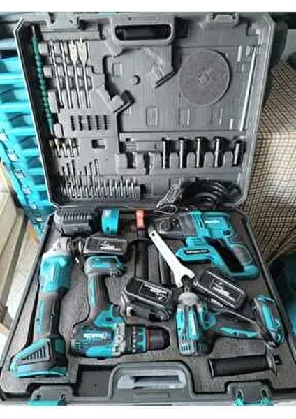 Şarjlı Dörtlü Set Matkap Tork Hilti Taş Motoru
