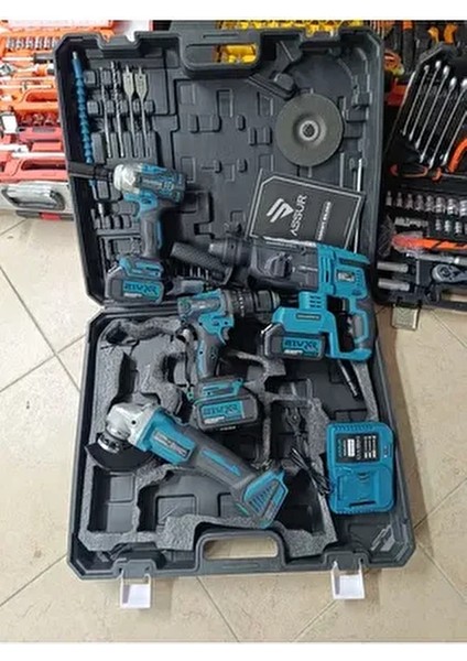 Şarjlı Dörtlü Set Matkap Tork Hilti Taş Motoru fiyatları