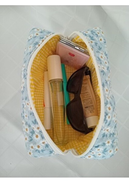 Trend Papatya XL Boy Makyaj Çantası – Geniş Hacimli Kapitone Organizer, Cotton Astar, Elyaf Dolgulu fırsatları