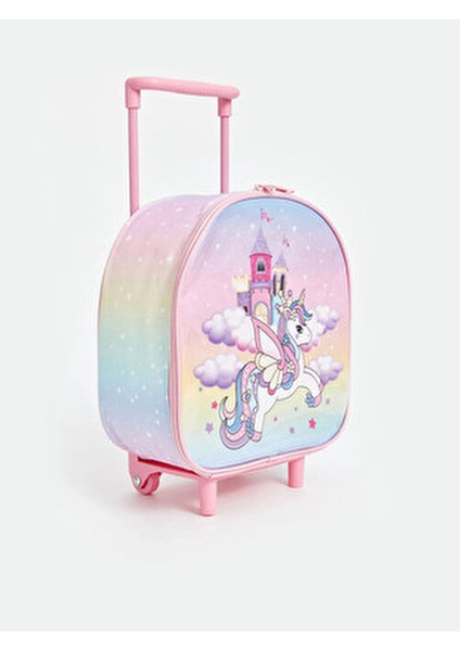 Lcw Accessorıes Açık Pembe Baskılı Kız Çocuk Çekçekli Çanta fiyatları