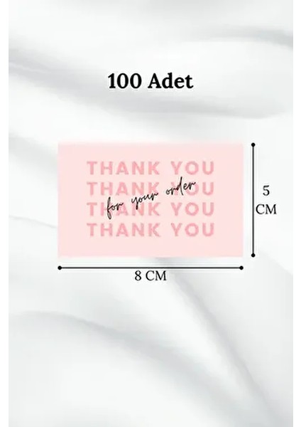 100 Adet Çok Renkli Teşekkür Kartı Sipariş Tebrik Kartı Paketleme Kargo Kartı fiyatları