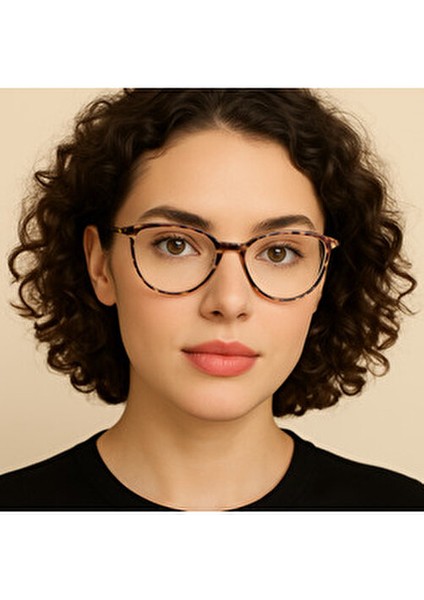 Mavi Işık Koruyucu Oval Leopar Gözlük Anti-Radyasyon Gözlük Çerçeveli modelleri