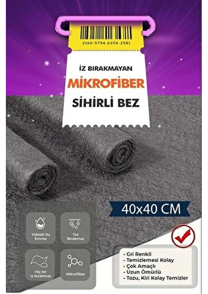 Iz Bırakmayan Sihirli Temizlik Bezi; Pencere, Ayna, Araba, Mutfak, Banyo Temizliği-Magic Cloth indirimleri