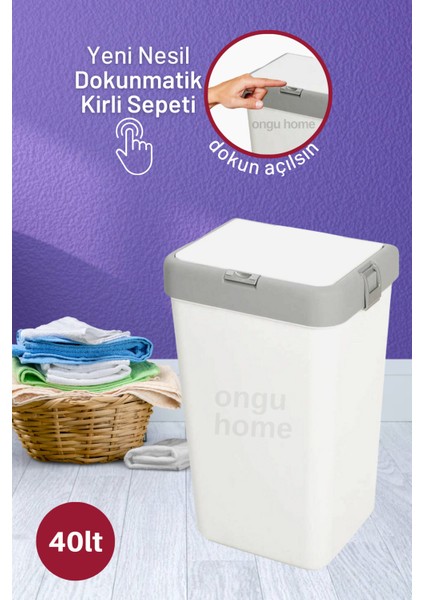 Motek Tekli 40 Lt Çamaşır Sepeti – Su ve Buhara Dayanıklı, Dokunmatik Kapaklı Birinci Sınıf Plastik, 35x28x58 cm fiyatları