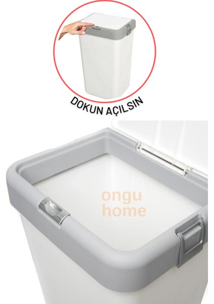 Motek Tekli 40 Lt Çamaşır Sepeti – Su ve Buhara Dayanıklı, Dokunmatik Kapaklı Birinci Sınıf Plastik, 35x28x58 cm fırsatları