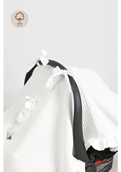 Fırfırlı Bebek Puset Örtüsü ve Ortopedik Minder Pamuklu 2'li Set fiyatları