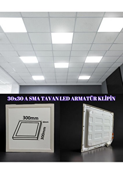 Asma Tavan LED Panel Işyeri, Ofis, Ev, Banyo Için Uygun 30X30 LED Klipin Panel