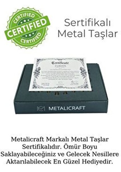 MC52 Metal Satranç Takımı | El Yapımı Doğal Ahşap Kayın Tahta | Antik Metal Taşlar