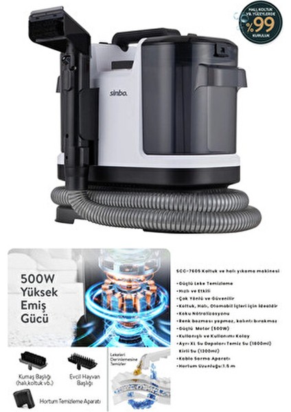 SCC-7605 Koltuk ve Halı Yıkama Makinesi Evcil Hayvan Başlıklı fiyatları