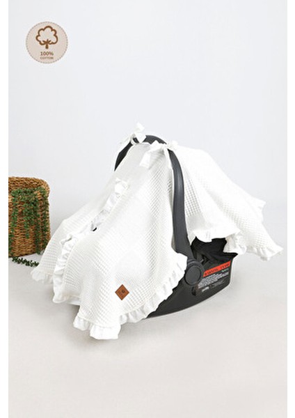 Fırfırlı Bebek Puset Örtüsü ve Ortopedik Minder Pamuklu 2'li Set fırsatları