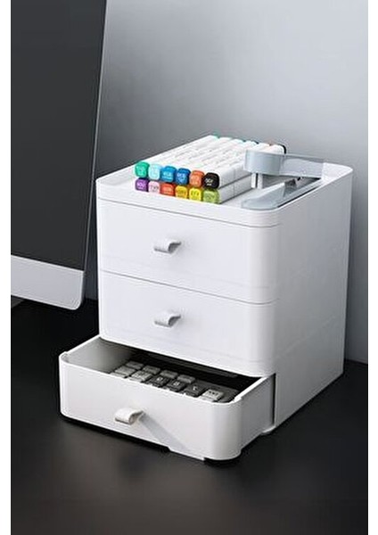 Esta 3 Çekmeceli Makyaj Organizeri 3 Katlı Çok Amaçlı Çekmeceli Organizer - Beyaz fiyatları