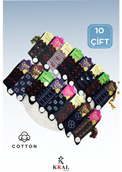 Kadın Çorap Likralı Pamuklu Düz Desenli 10 Çift Çok Renkli Uzun Çorap modelleri