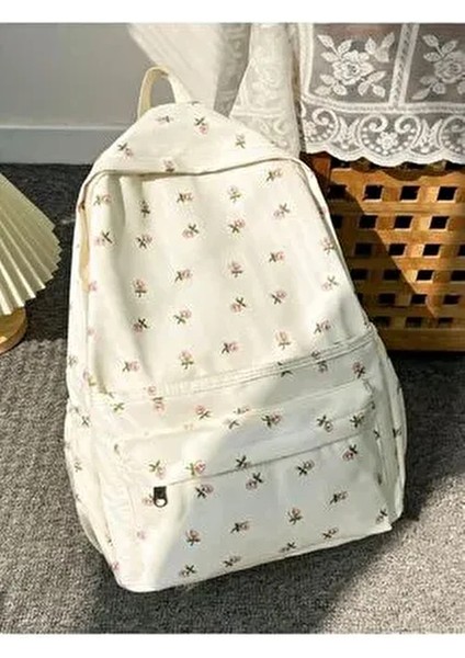 Womi Kore Tarzı Çok Bölmeli Okul Sırt Çantası Çiçekli fırsatları