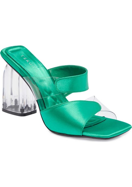 Yeşil Vegan-Tekstil Kadın Terlik - K24Y1TR67427-D3L