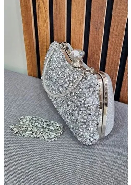 Kadın Iri Taşlı Abiye Çantası modelleri