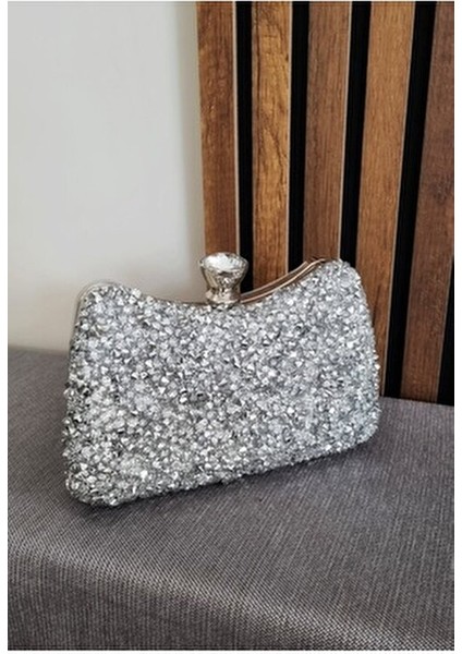 Kadın Iri Taşlı Abiye Çantası